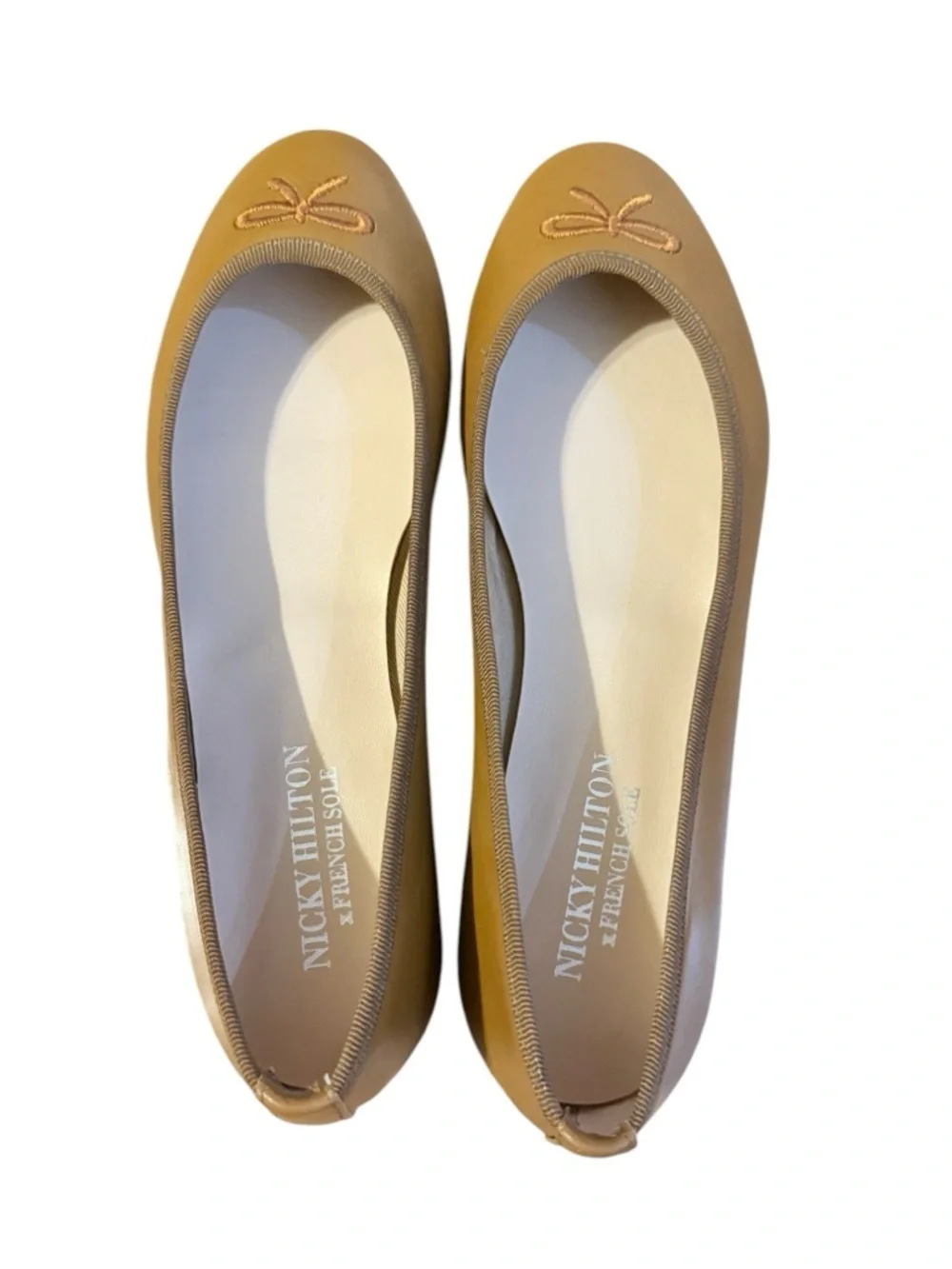 French Sole NEW Brown Kathy Praline Leather Ballet Flats Size 8